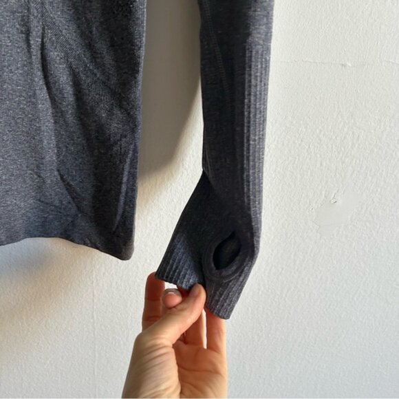Lululemon Sz 6  Swiftly Tech Long Sleeve Grey Crew Shirt - Picture 4 of 9